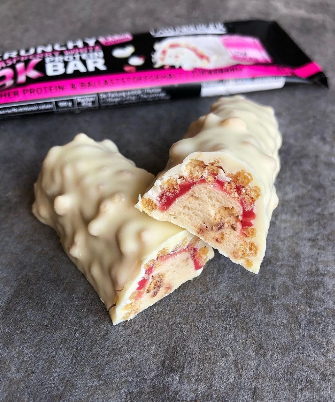 Traškus baltymų batonėlis Aviečių skonio 45g