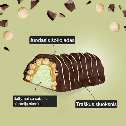 Traškus baltymų batonėlis Pistacijų skonio  45g